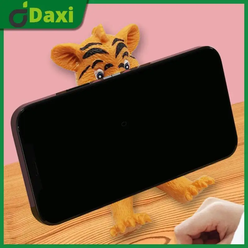 

Universal Phone Stand Stable Cartoon Desktop Bracket Tiger Rabbit Adjustable Portable Tablet Support Small Cell Phone Holder Abs