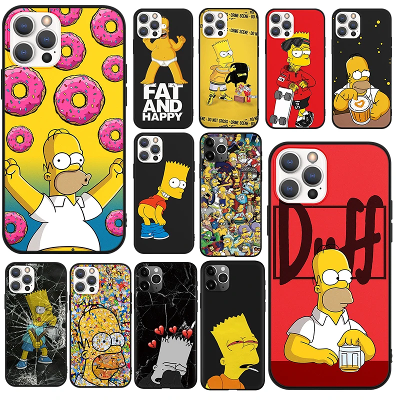 Мультяшный ГОМЕР Симпсоны Мягкий силиконовый чехол для телефона iPhone 8 7 6s Plus 11 12 13
