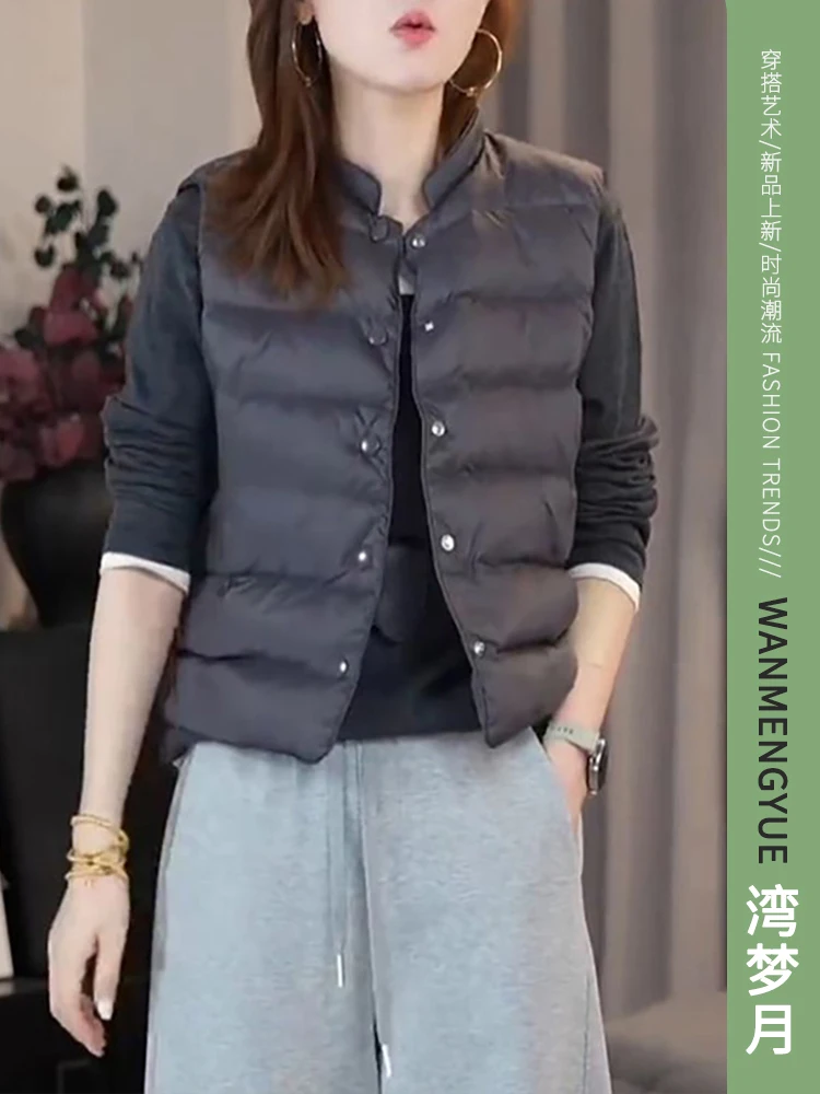 Куртка на хлопковой подкладке женский жилет новинка 2024 зимний свободный с