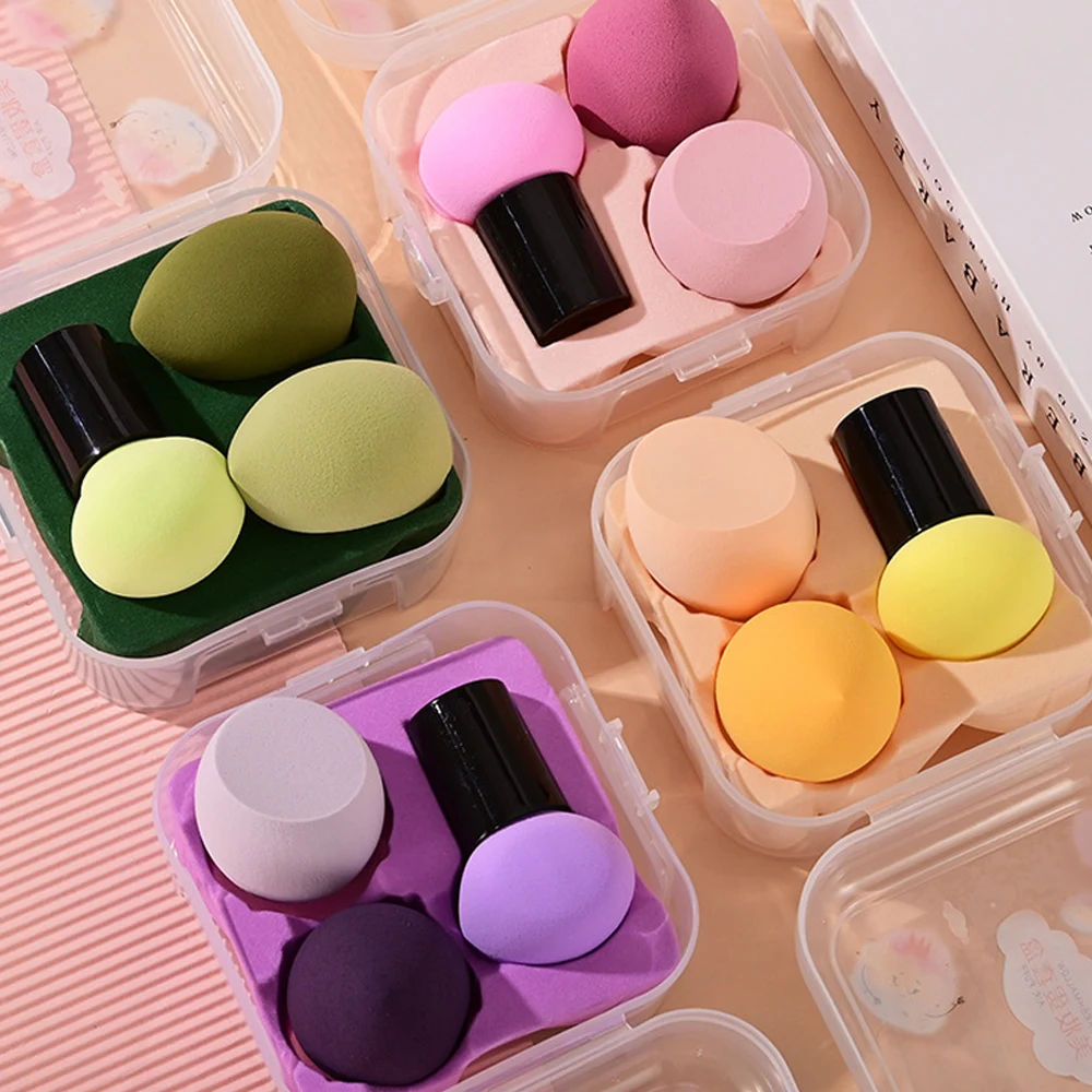 

Спонж косметический с футляром для хранения, 3 шт./коркор.