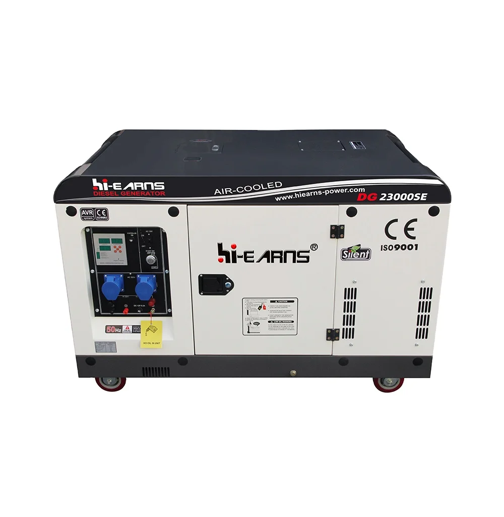 Бесшумный двухцилиндровый бесшумный генератор 2V98 мощностью 20 кВА DG23000SE 15 кВт