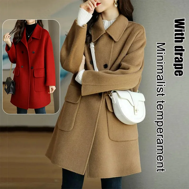 

High-end Herringbone Woolen Coat