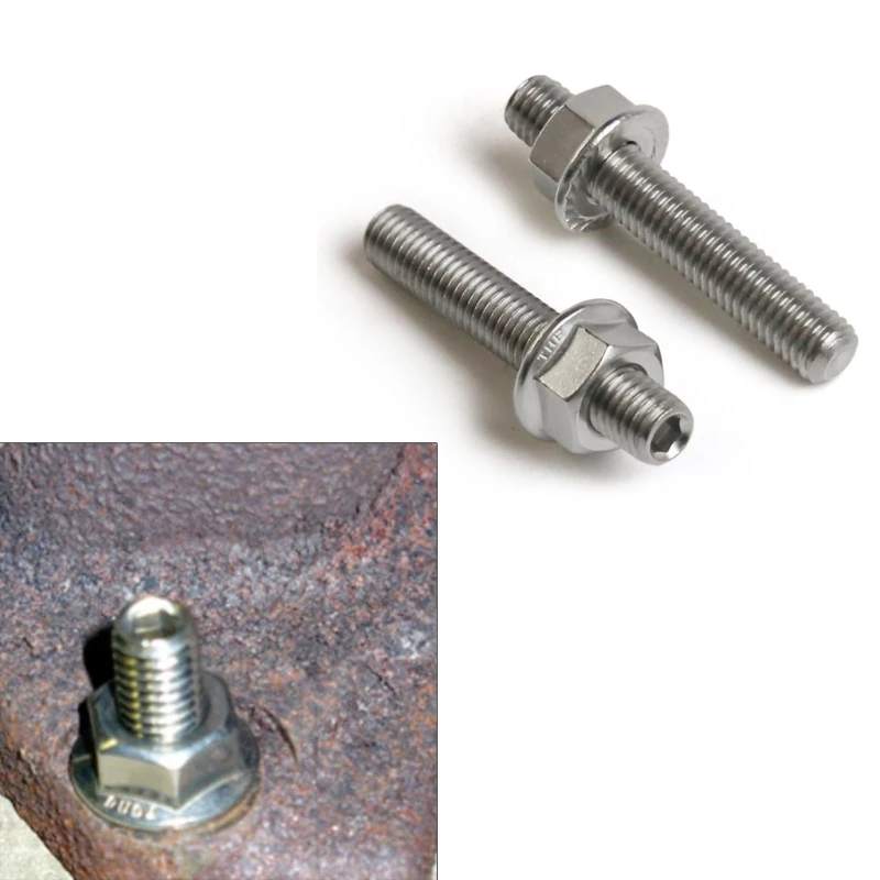 

Exhaust Manifold Stud Nuts Kit 2 Manifolds Exhaust Stud for Ford 4.6 & 5.4 Liter Auto Part Replacement Accessories J60F