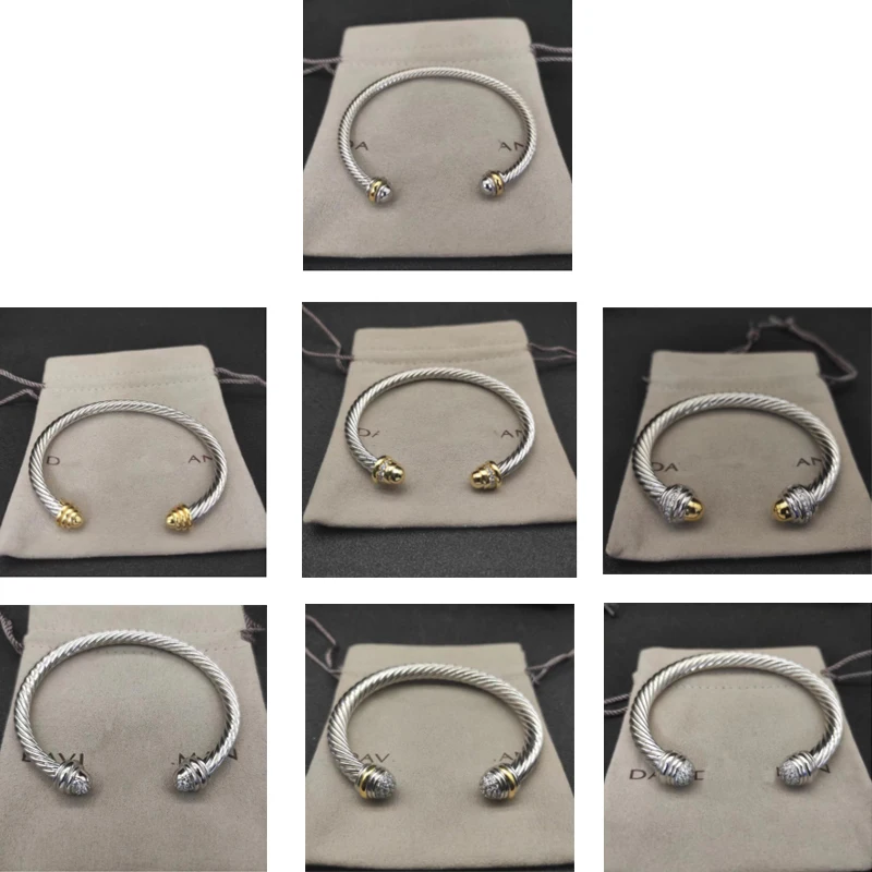 Высококачественные ювелирные изделия из стерлингового серебра браслеты DY для