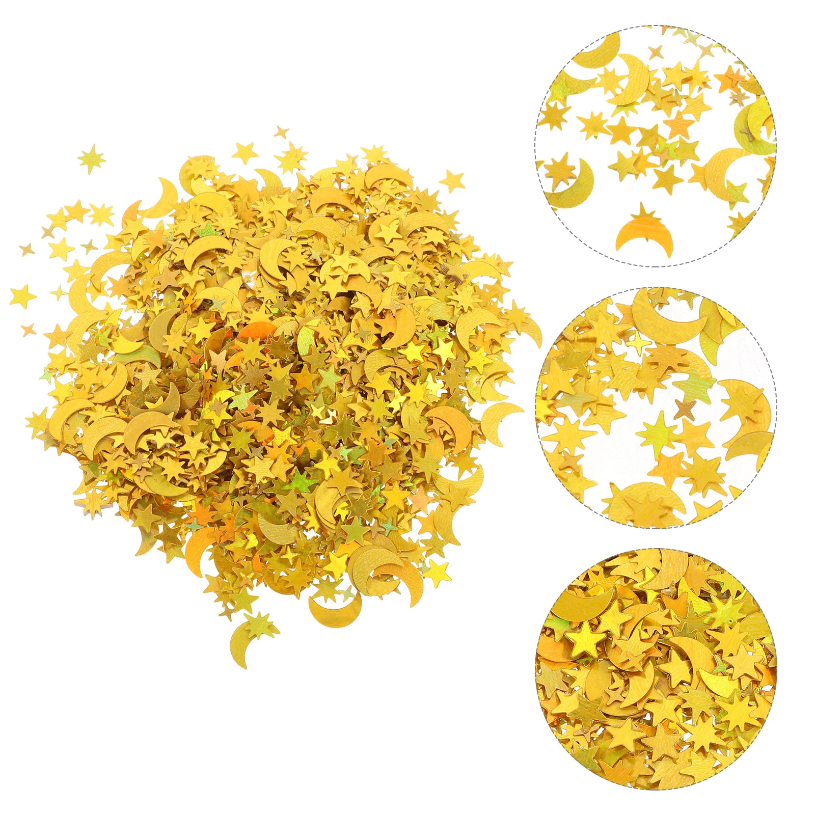 

Table Star Moon Party Glitter Sequin Birthday Paper Metallic Decorative Crafts Themed Decor Iridescent Twinkle Festival