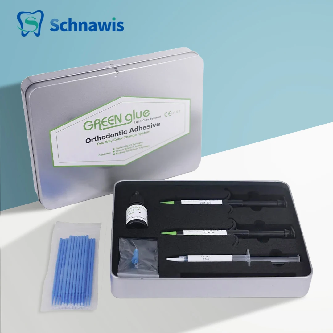 Стоматологический ортодонтический клей зеленый полный комплект склеиваемая