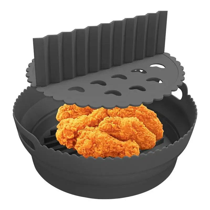 

Reusable Air Fryer Baking Liners With Divider Washable Fryer Basket For Uniform Heating Air Free Liners For Oven Pressure Cooker