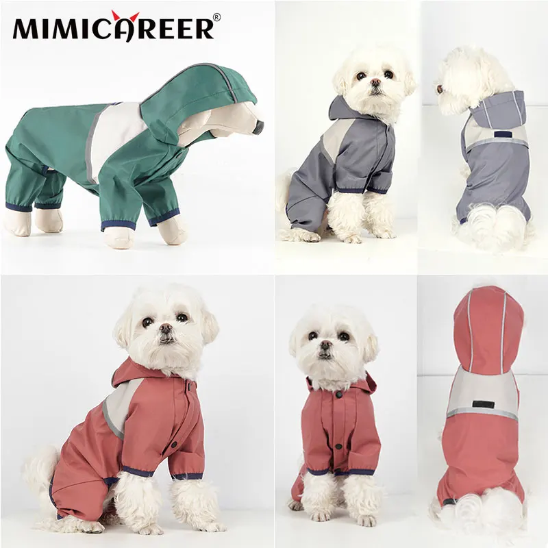 

Dog Raincoat for Small Dogs Pet Rain Coats Puppy Rain Jacket with Hoodie Waterproof with Reflective Strip Clothes Pet Supplies