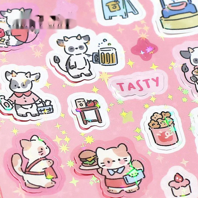 

1sheet Cartoon Things In Bubble City Series Retro Decoration DIY Paper Diary Album Stationery Creative Stickers School Supplies