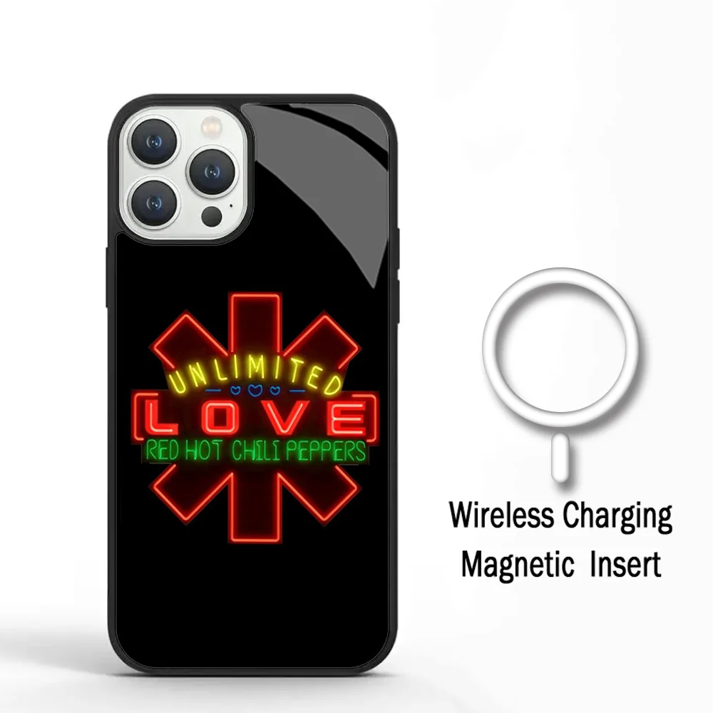Чехол для телефона Red Hot Chili P-pepperss IPhone 11 12 13 14 15 Plus Pro Max зеркальный акриловый чехол