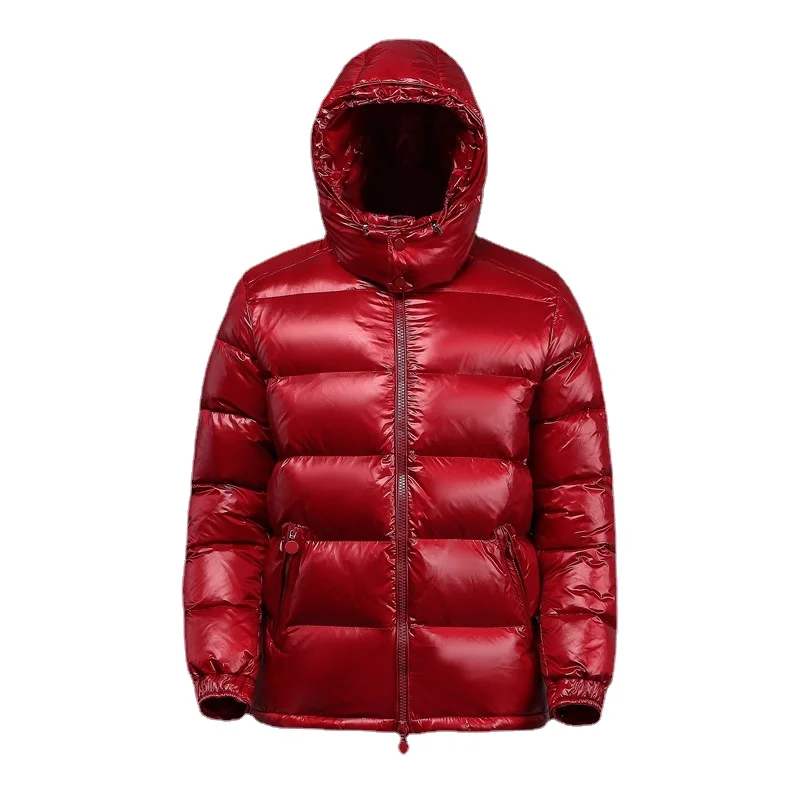 2022 New White Duck Down Men's Hoody Down Jacket Thickened Short Shiny Super Warm In Winter Puffer Jacket Casual Canada Clothing