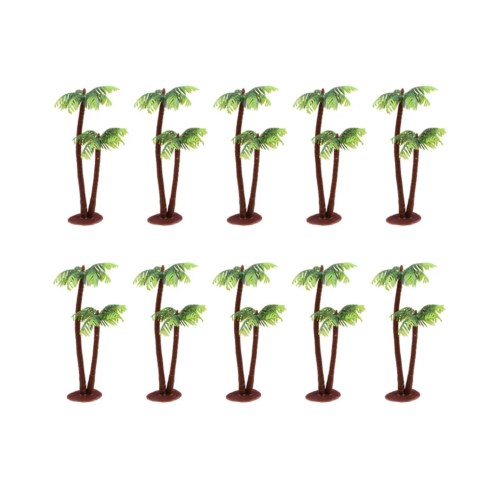 20 шт. модель кокосовой пальмы водные растения пейзаж для торта зеленый