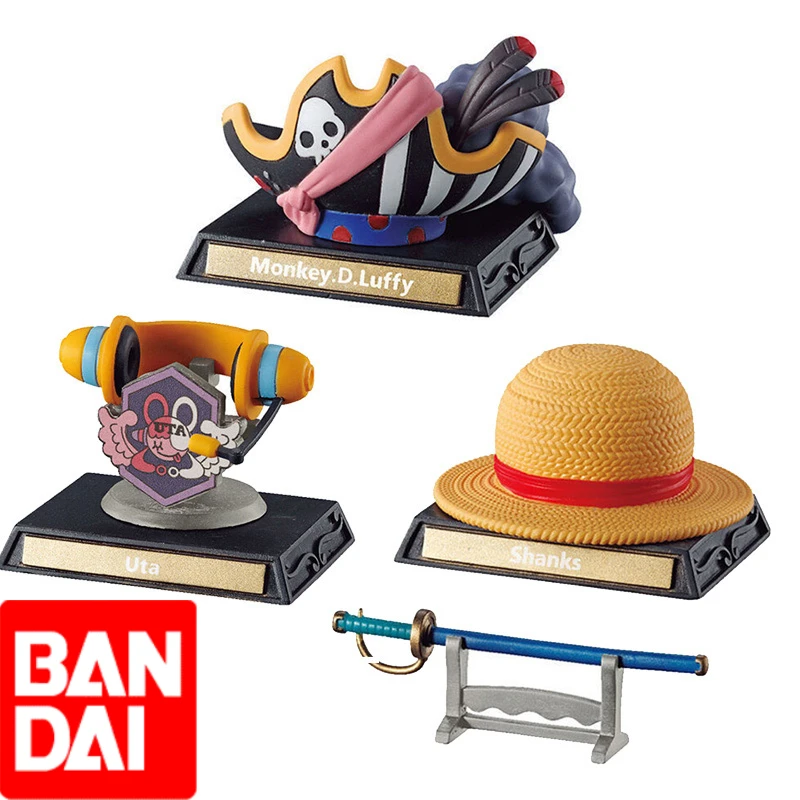 

Bandai Gashapon Original One Piece Collection Ornaments VO.3 Monkey D. Luffy Shanks Uta Anime Action Figures Toys for Kids Gift