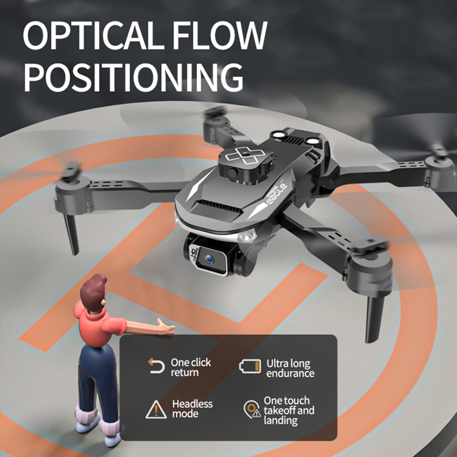 

2.4GHz 4K HD Dual Camera RC Drone Aerial Photography 4CH FPV Quadcopter Optical Flow Positioning Obstacle Avoidance for Beginner