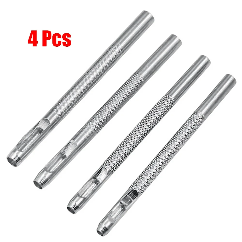 

4Pcs/Lot Leather Round Shape Hole Punch Kit Belt Watch Band Hollow DIY Tools Craft Clothing 2.5/3.0/3.5/4.0mm Hand Tools