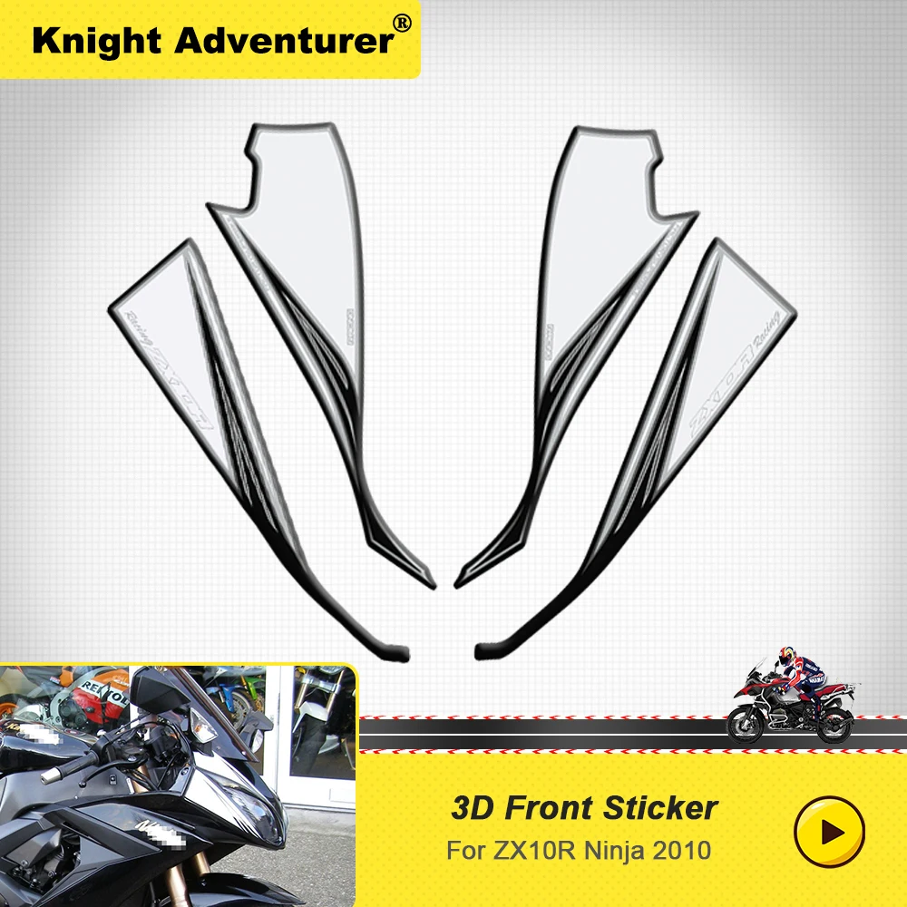 

Для 2010 Kawasaki Ninja ZX10R ZX1000F Moto Передняя обтекатель Защитная Наклейка