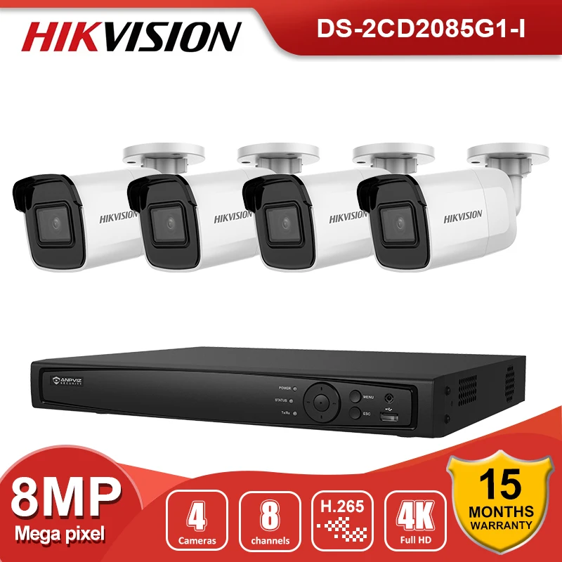 Hikvision 4K 8-канальный сетевой видеорегистратор POE система видеонаблюдения Внешняя