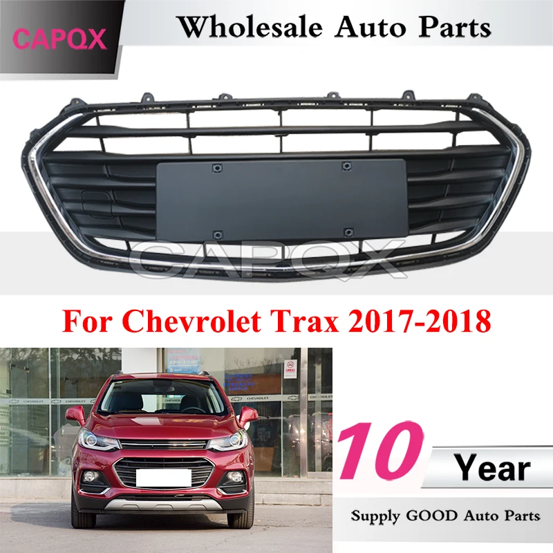 

CAPQX для Chevrolet Trax для Chevrolet Tracker 2017-2018, передняя решетка, решетка для автогонок, центральная сетка переднего бампера