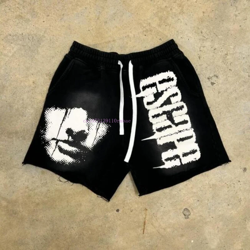 Шорты мужские однотонные хлопковые свободные штаны в стиле ретро с