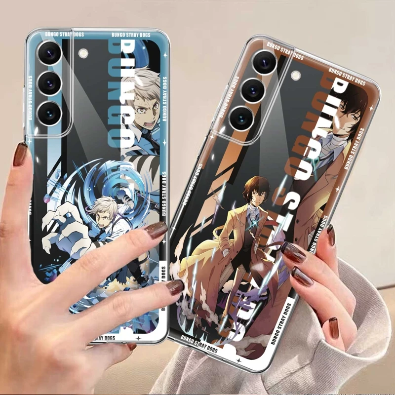 

Clear For Samsung S21 Plus S22 Ultra 5G S23 S20 FE S22Ultra S23Ultra S20FE S21FE Bungo Stray Dogs Anime Japan Cases