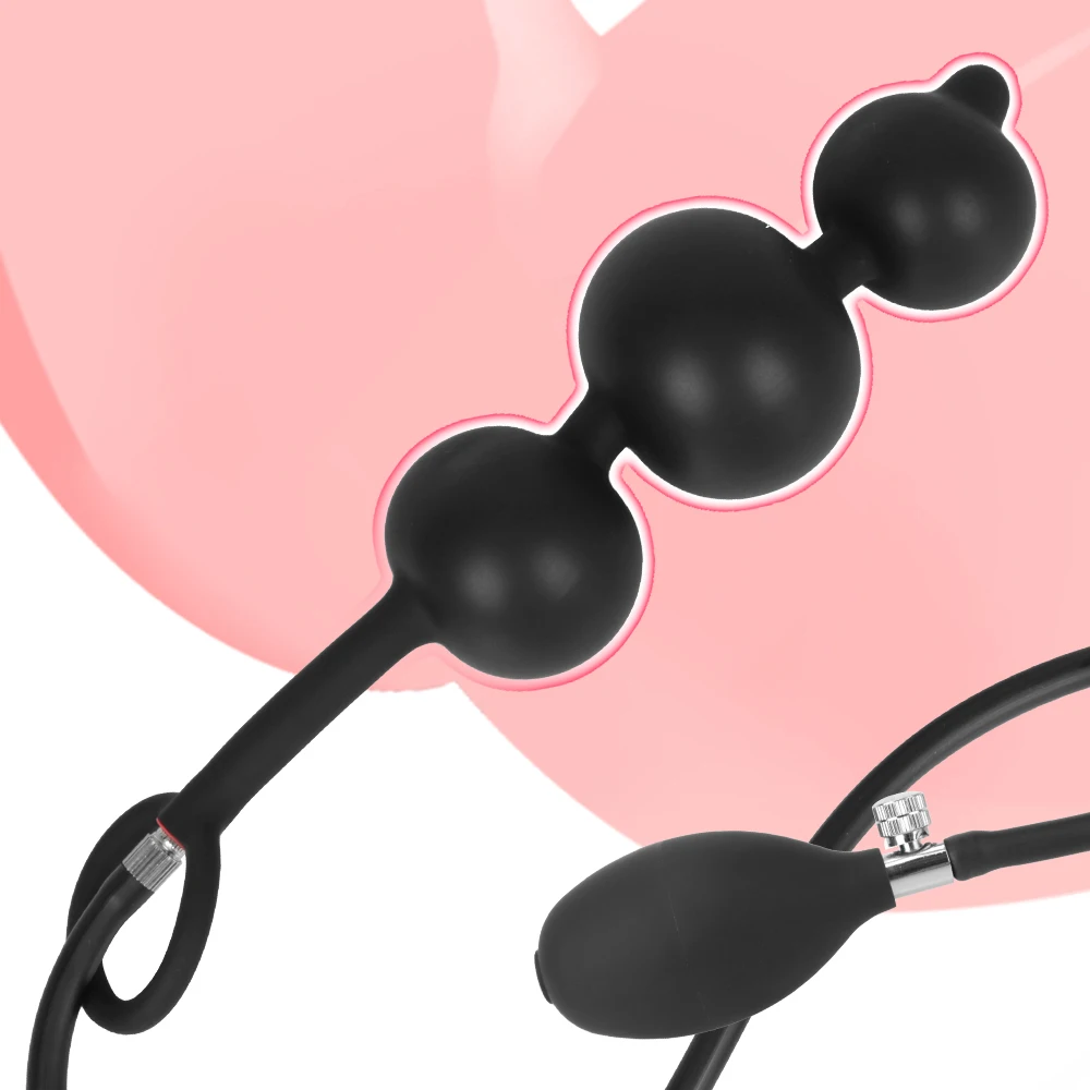 Регулируемые Надувные Анальные Шарики Для Мужчин Силиконовый Массажер Простаты