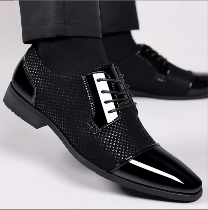 

shoes for men Fashion Men's Dress Shoes Big size Business Oxfords Designer Male Daily Shoes PU Leather Man Shoes zapatos hombre