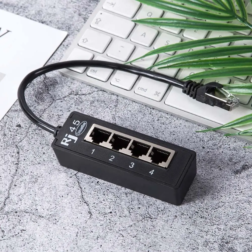 

Port Routers Hubs 1 Male To 4 Female Network Extension RJ45 Cable Splitter Network splitter RJ45 Connector Ethernet Adapter