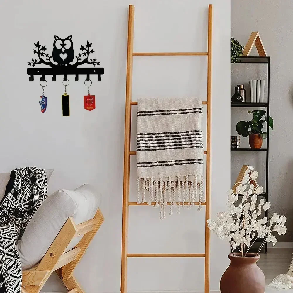 1 шт. Металлическая вешалка для ключей с совой на кленовых деревах — потрясающий