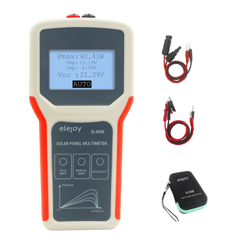 EY800W MPPT Multimeter Upgrades Handheld Portable Photovoltaic Panel Power Supplys Multimeter Auto Manual MPPT Detection