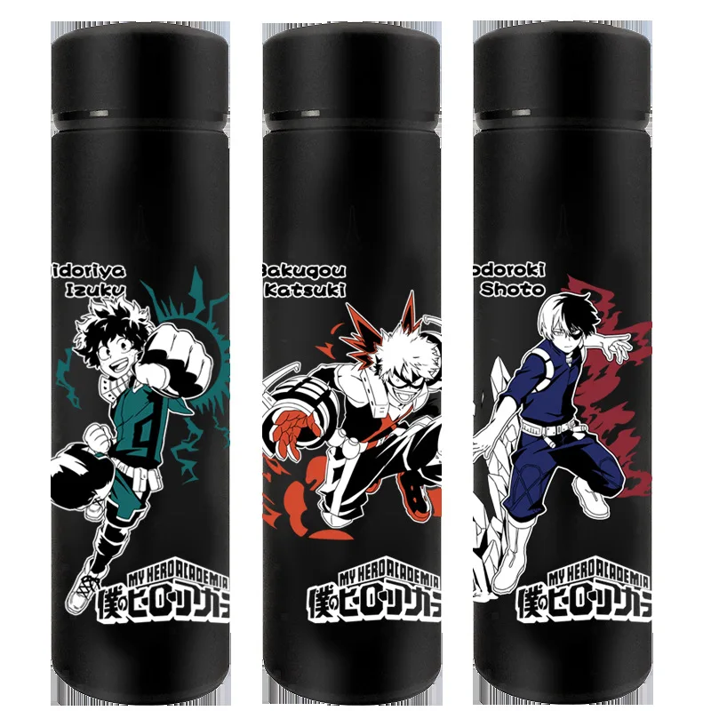 

1Pc Anime My Hero Academia Stainless Steel Water Cup Cartoon Characters Vacuum Cup Water Cup Bottle 500ML