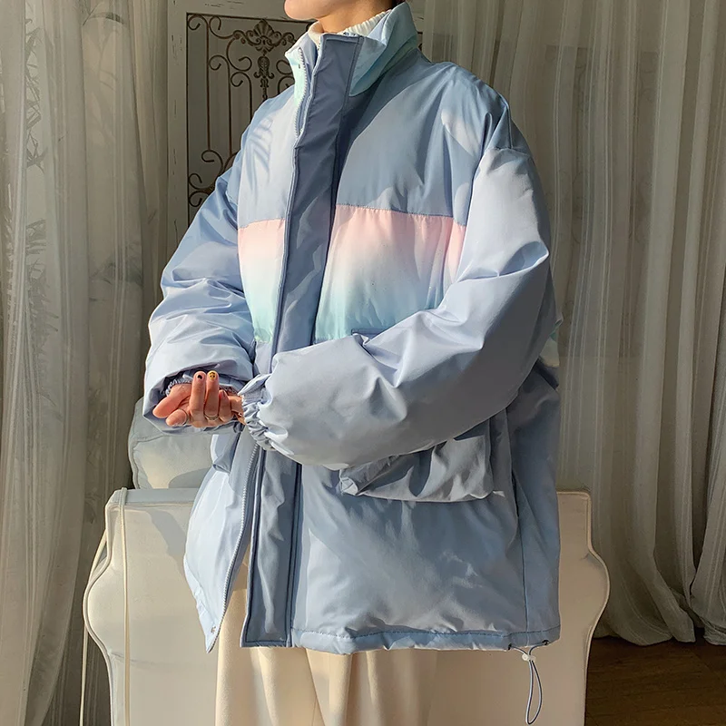 Winter Jacket Men Warm Fashion Pocket Thickened Down Jacket Men Korean Loose Thick Oversized Short Coat Mens Parker Clothes