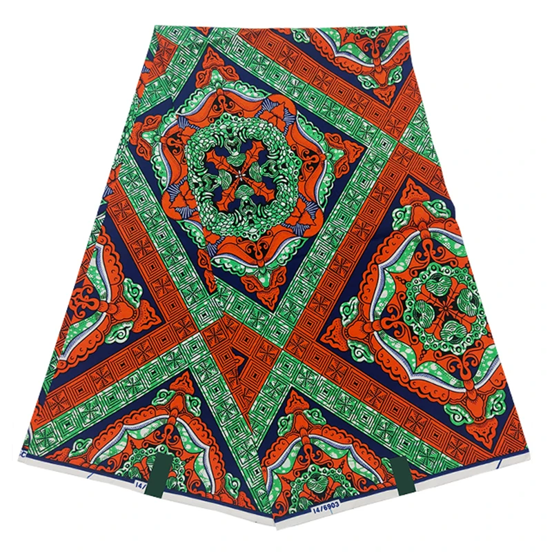 

Новейшая африканская ткань с принтом Анкары, ткань с натуральным воском для шитья, 100% хлопок, Нигерия, дизайнер «сделай сам», пэчворк, 6 ярдов