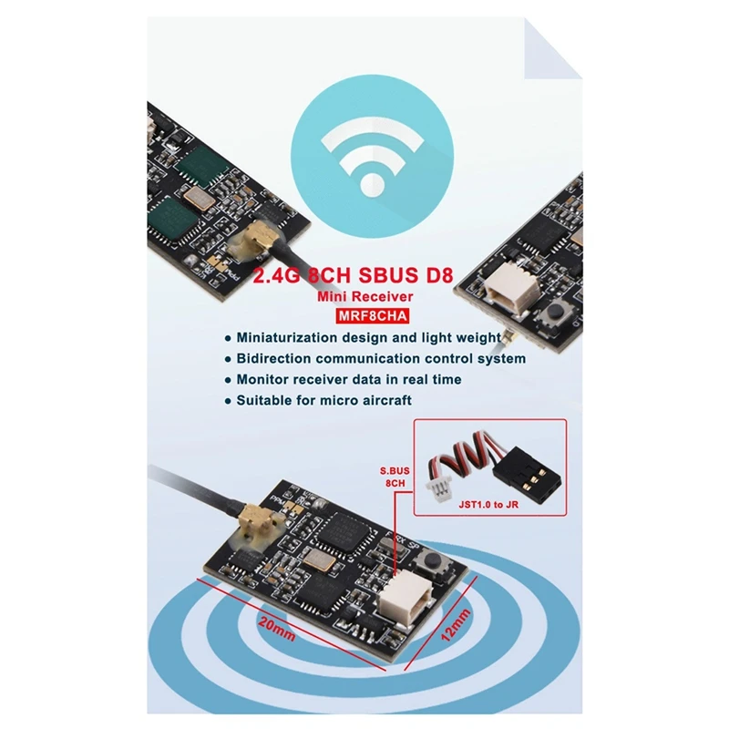 MRF8CHA 2 4G AGF для модуля приемника Frsky 8CH с выходом SBUS Mini D8