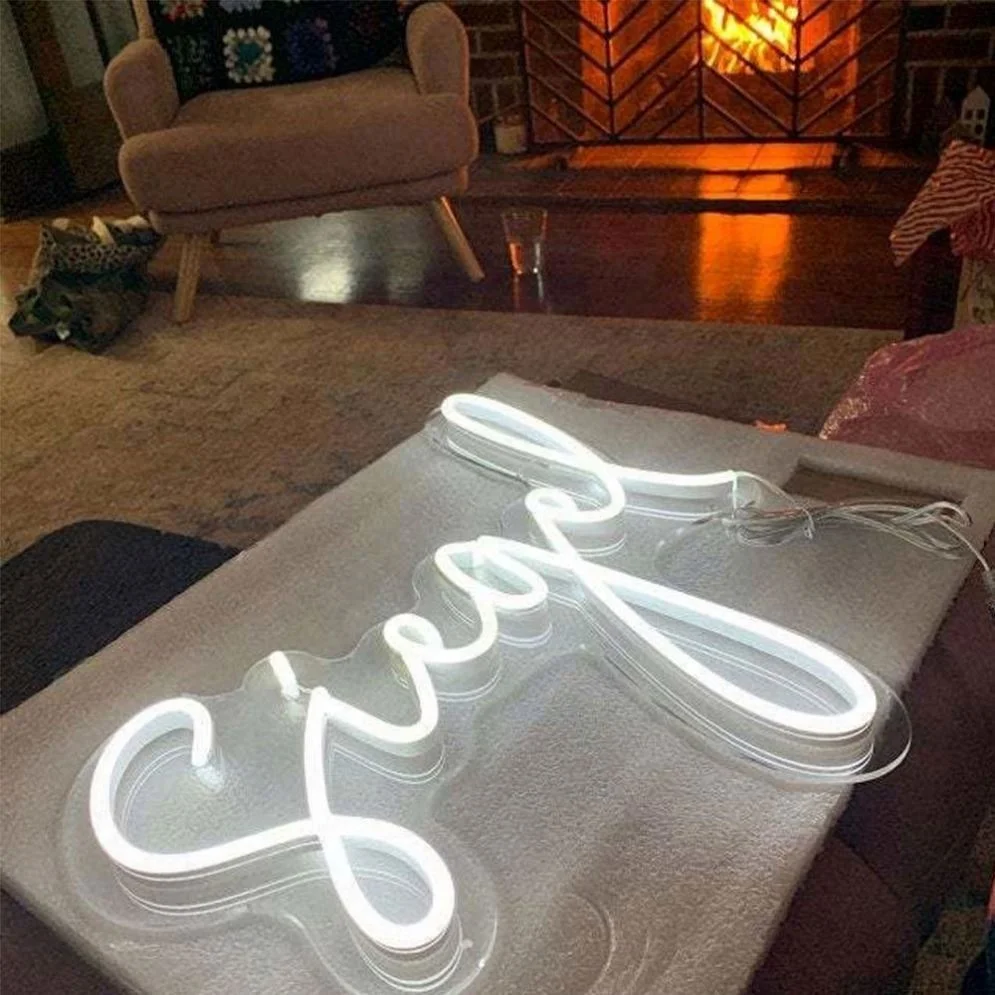 360 круглая Гибкая светодиодная неоновая Веревка огни макияж вывеска освещение