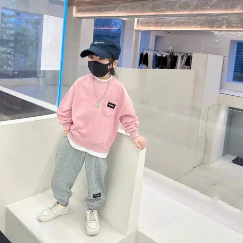 детский хлопковый комплект из свитшота