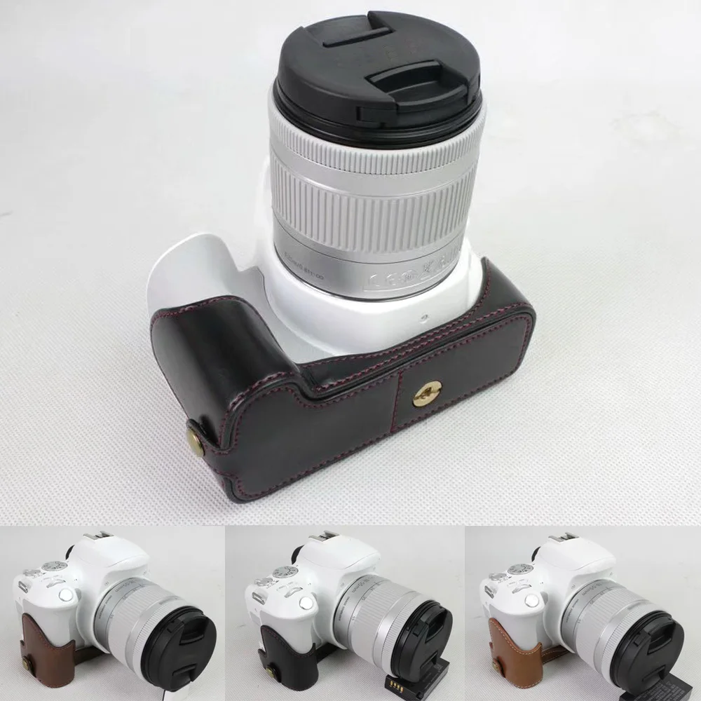 Чехол из натуральной кожи для камеры Canon Eos 200D 250D Rebel SL2 SL3