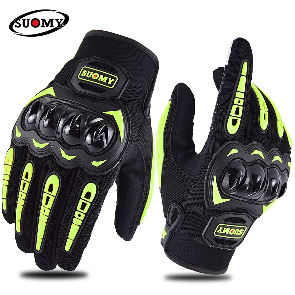 

Летние мотоциклетные перчатки SUOMY с сенсорным экраном и полным пальцем для гонок/скелелазания/велоспорта/езды спорта для ве...