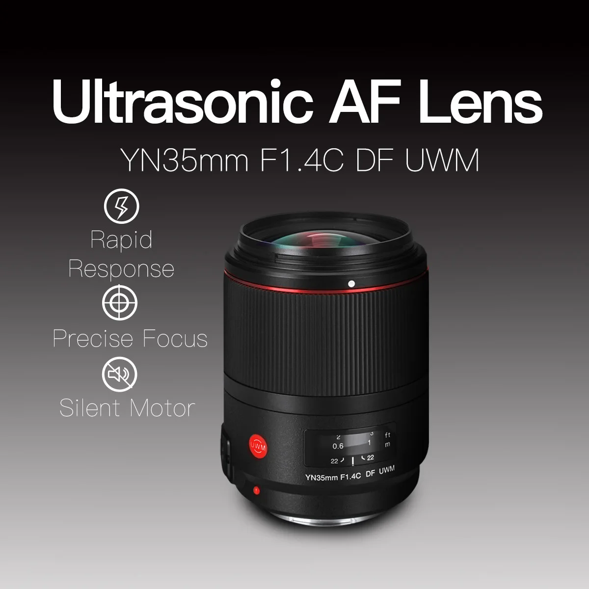 

YONGNUO YN35mm F1.4C DF UWM Ultrasonic Wave Motor Wide Angle Prime Lens for Canon 5DII 5D 500D 400D 600D 60D DSLR Camera