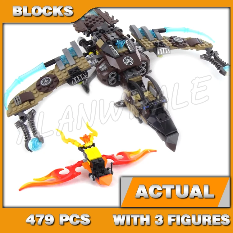 

479pcs Chima Vultrix's Sky Scavenger Phoenix Flame Flyer Wing Outpost 10353 Building Block Sets Compatible With Model