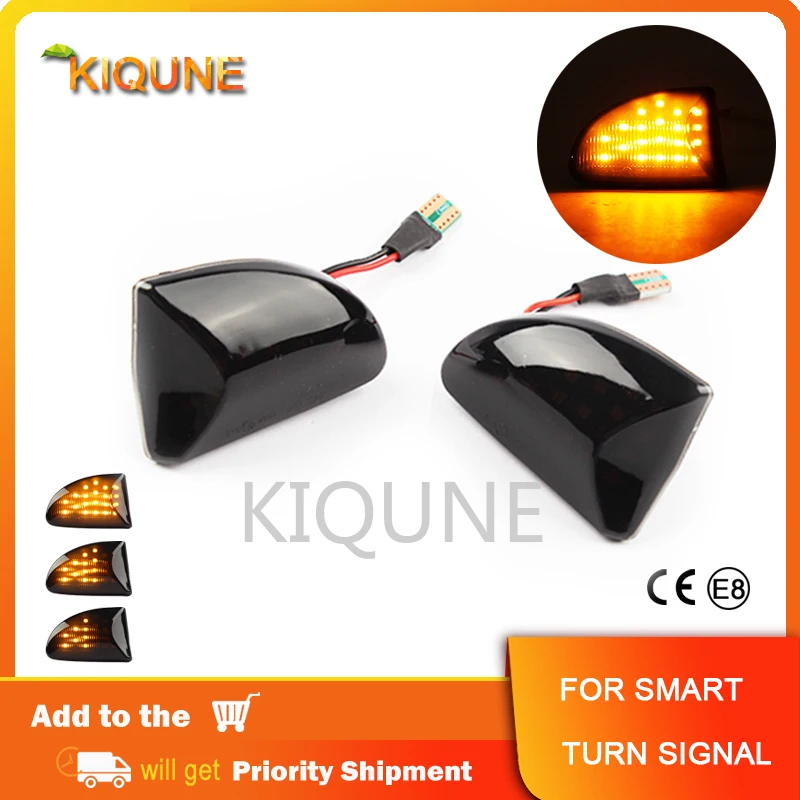 

2pcs Side Marker Light For Smart Fortwo Cabrio/ Coupe/ W451 Coupe 2007-2014 LED Dynamic Turn Signal Lights Car Indicator Blinker