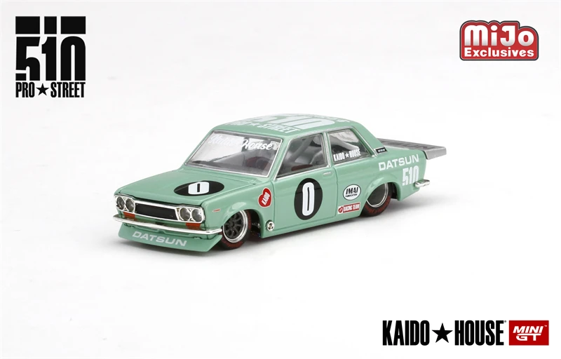 Kaido House x MINI GT 1:64 Datsun 510 Pro Street KDO510 MJ Exclusive LHD Diecast Model Car