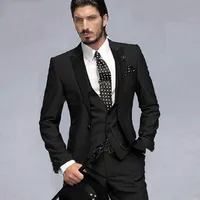 Tailored Made Men Suits Wedding Tuxedos Groom Wear 3 Piece Classic Fit Groomsmen Wear Man Blazer Outfit Slim Terno Masculino