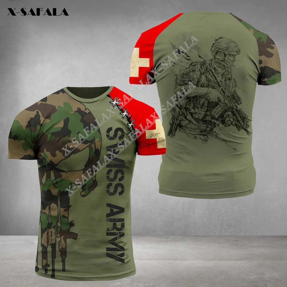 

Мужская Повседневная футболка с круглым вырезом, летняя футболка с 3D-принтом немецкого солдата, флага страны, черепа, летняя футболка