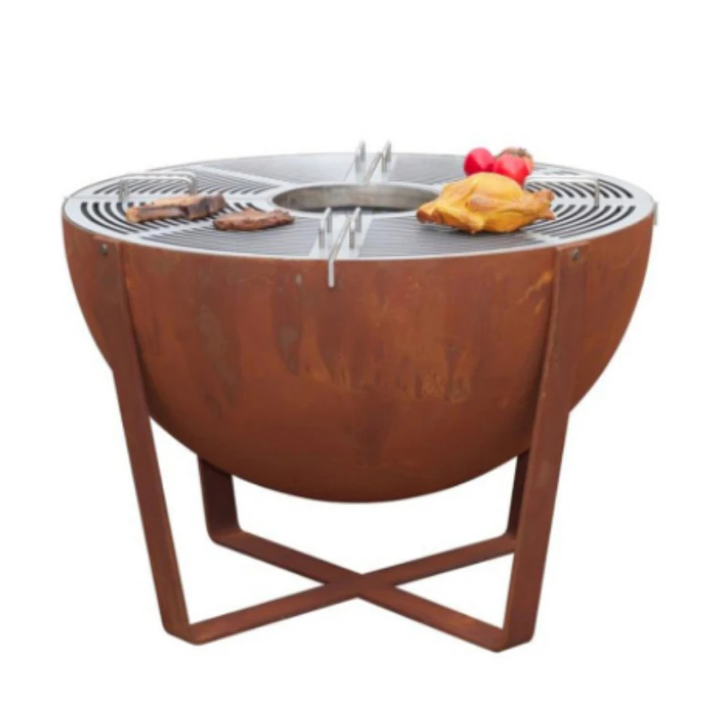 

Factory Supply Outdoor camping Corten Steel Round Assembly Heater Metal Fire Pit