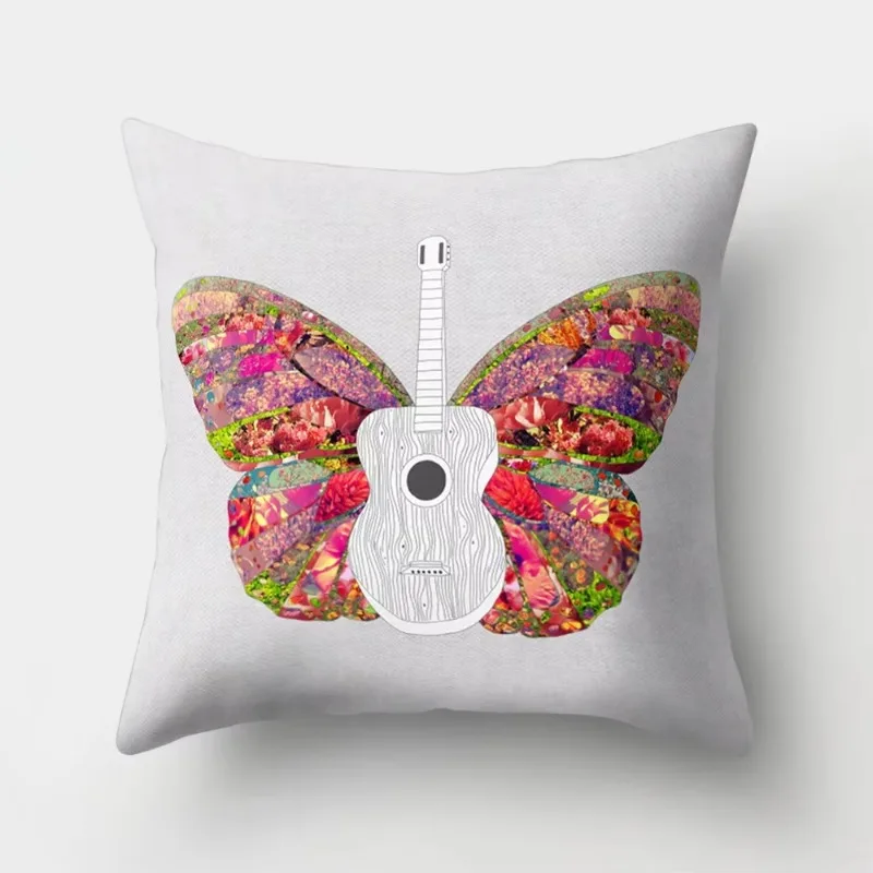 Ретро городской пейзаж граммофон музыкальный инструмент гитара барабанная