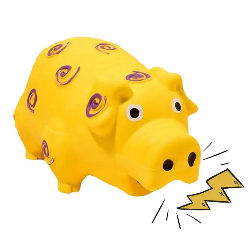 Пищалка игрушки для собак милая форма свиньи прочная Самостоятельная игра