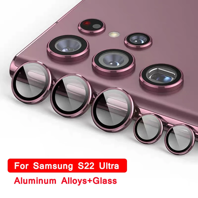 

Camera Lens Protector For Samsung Galaxy S23 Ultra S23 Plus Metal Lens Ring Tempered Glass For Samsung S22 Ultra Protective Cap