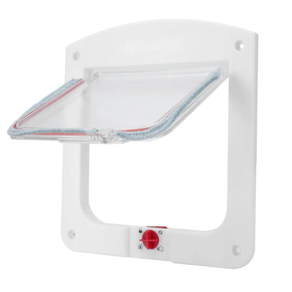 

4 Way Locking Cat Flap Door For Interior Exterior Doors Weatherproof Pet Doors For Cats & Doggie Suitable For Window & Wall