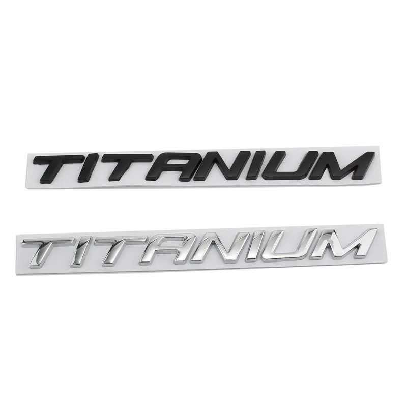 

3D Metal TITANIUM V6 S Car Rear Trunk Emblem chrome Badge Sticker Decals for Ford Mondeo Taurus Ecosport Kuga Edge Explorer