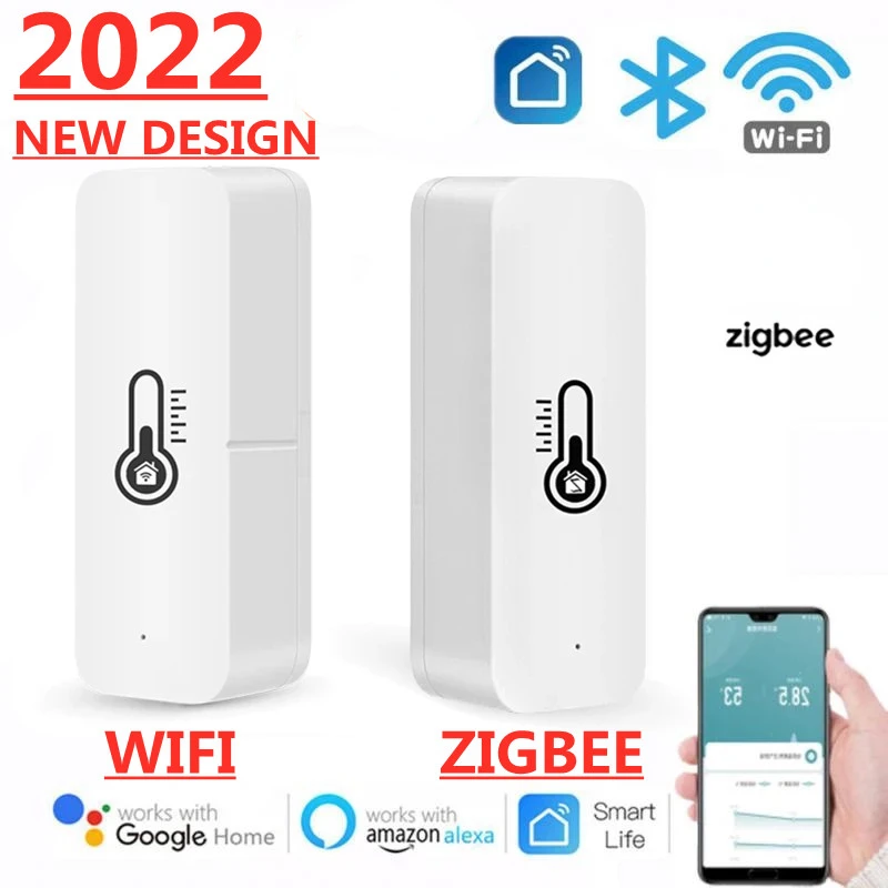 

Smart Wifi ZigBee 3.0 Smart Temperature And Humidity Sensor Monitoring Reminder Works Alexa Google Home Smart Life App etc